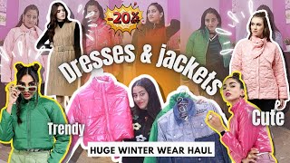 huge winter wear haul *partywear dresses & jackets* try on haul | Vanya #haul #dress #winter #2024