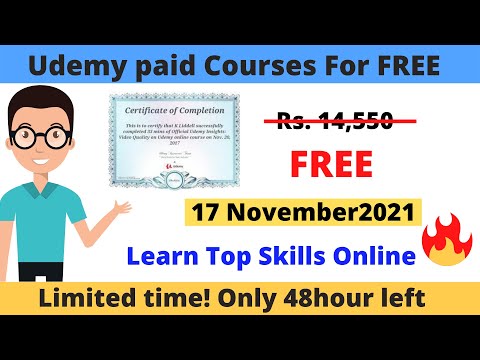 Udemy Free Online Courses With Free Certificate | Learn Advanced Skills | Special Student #Udemyfree
