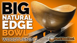 Big Natural Edge Bowl Elm Wooden Bowl Woodturning Video