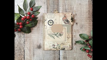 Mini File Folder Putting it together - Part One - Using a Freebie - Junk Journal