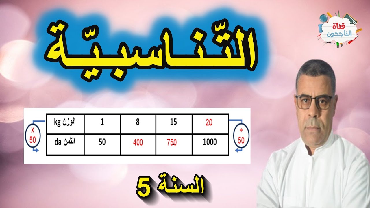 مفهوم التناسبية للسنة الخامسة ابتدائي