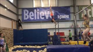 Kyra Burns Double Layout Dismount Onto Mat - Bars