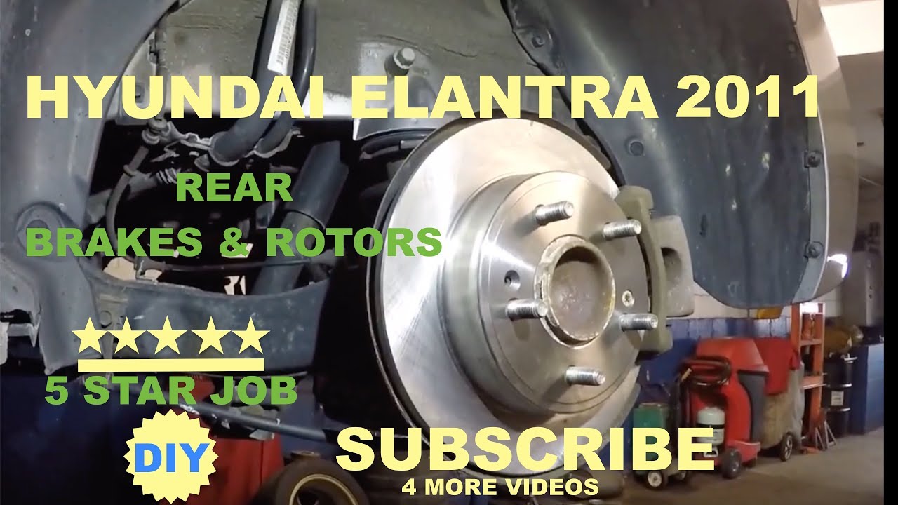How to replace rear brakes and rotors on 2011 Hyundi Elantra YouTube