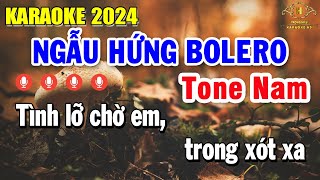Ngẫu Hứng Bolero Karaoke Tone Nam ( Am ) Nhạc Sống Siêu Hay | Trọng Hiếu