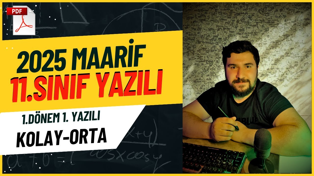 11.Sınıf 1.Dönem 1.Yazılı Provası | 11.Sınıf Matematik