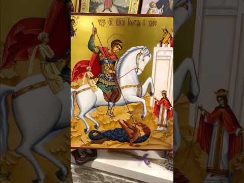 Рукописная икона Чудо