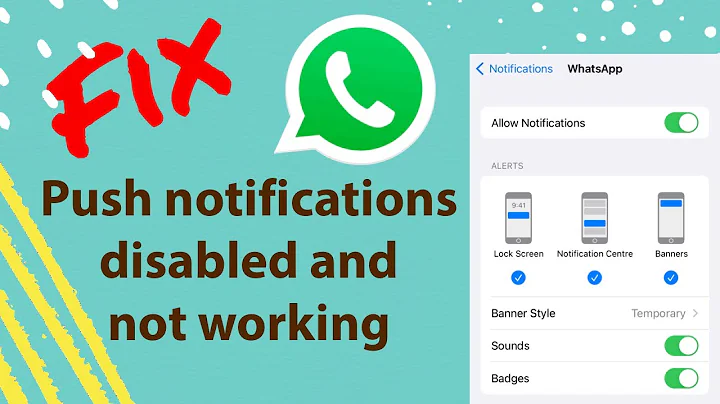 Fix : Whatsapp notifications not showing in iPhone! Push notifications disabled and not working