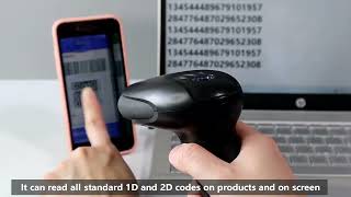 X-9701B Wireless Bluetooth 1D Image CCD Barcode Scanner