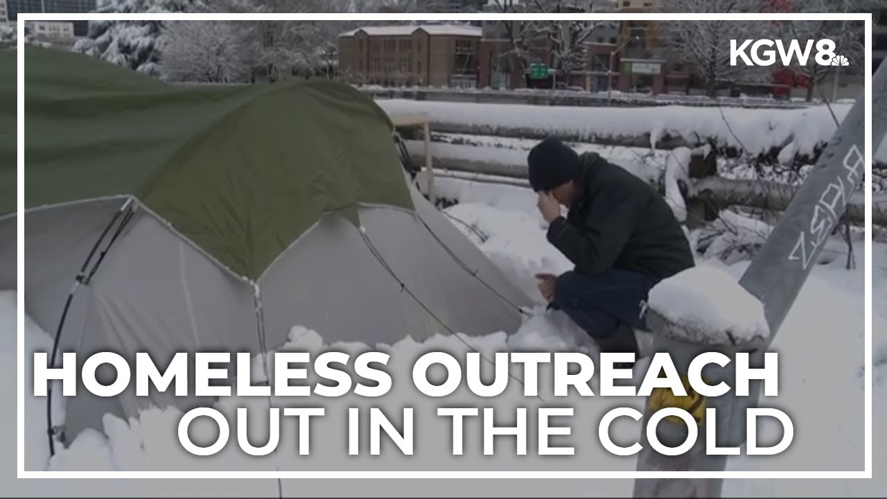Outreach workers check on homeless people during Portland metro snow ...