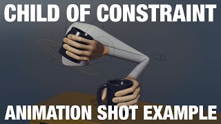 Child Of Constraint Shot Example | Blender Rigging For Animation