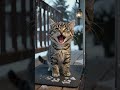 ❄️ Kitten's BIG Meow in FREEZING Snow! #winterkitten #shortsfeed