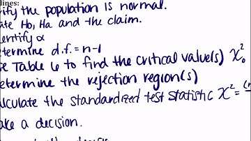 Statistics 7.5 Hypothesis Testing for Variance and Standard Deviation