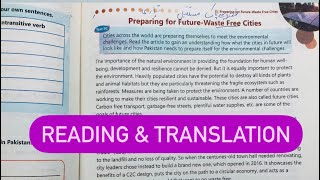 Class 7 English unit 5 C Preparing for future Waste-Free Cities | Reading & Translations | NBF 2023