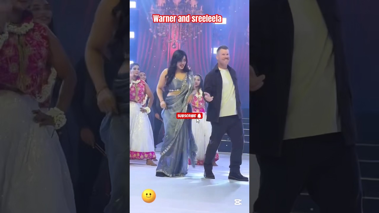 Sreeleela and david warner dance moment 🥰 