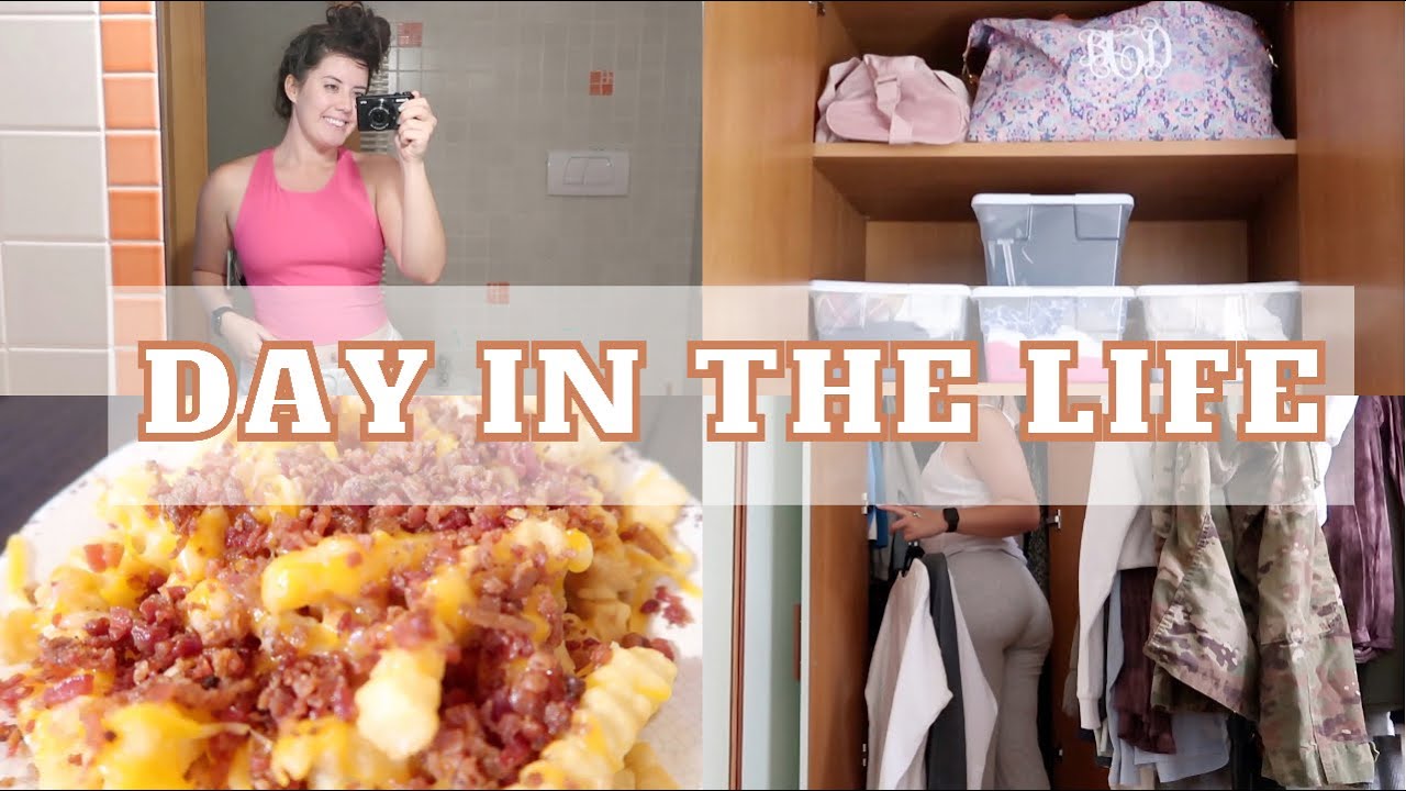 DAY IN THE LIFE OF A MILITARY SPOUSE | WORKING OUT + ORGANIZING MY CLOSET