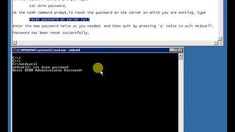 DSRM Password Reset in ADS Windows Server 2003 / 2008 / 2008 R2 / 2012 /  2012 R2 / 2016