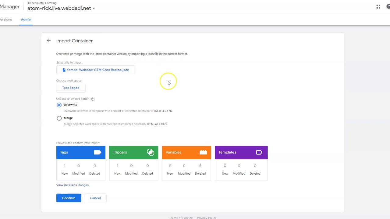 Yomdel Chat Integration using GTM