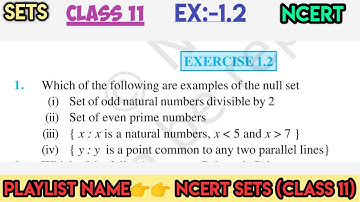 Which of the following are example of Null set |Class 11 chapter 1 sets |Edulover
