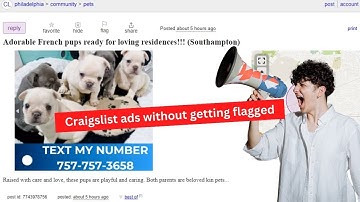 how to post craigslist ads without getting flagged