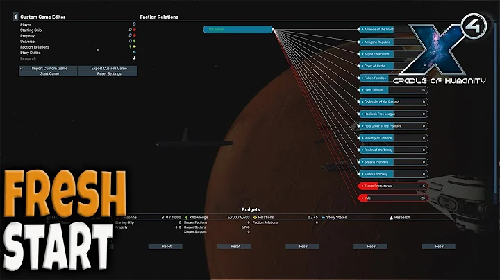A Fresh Start using a Custom Game Start | X4: Foundations 4.1 Beta 6
