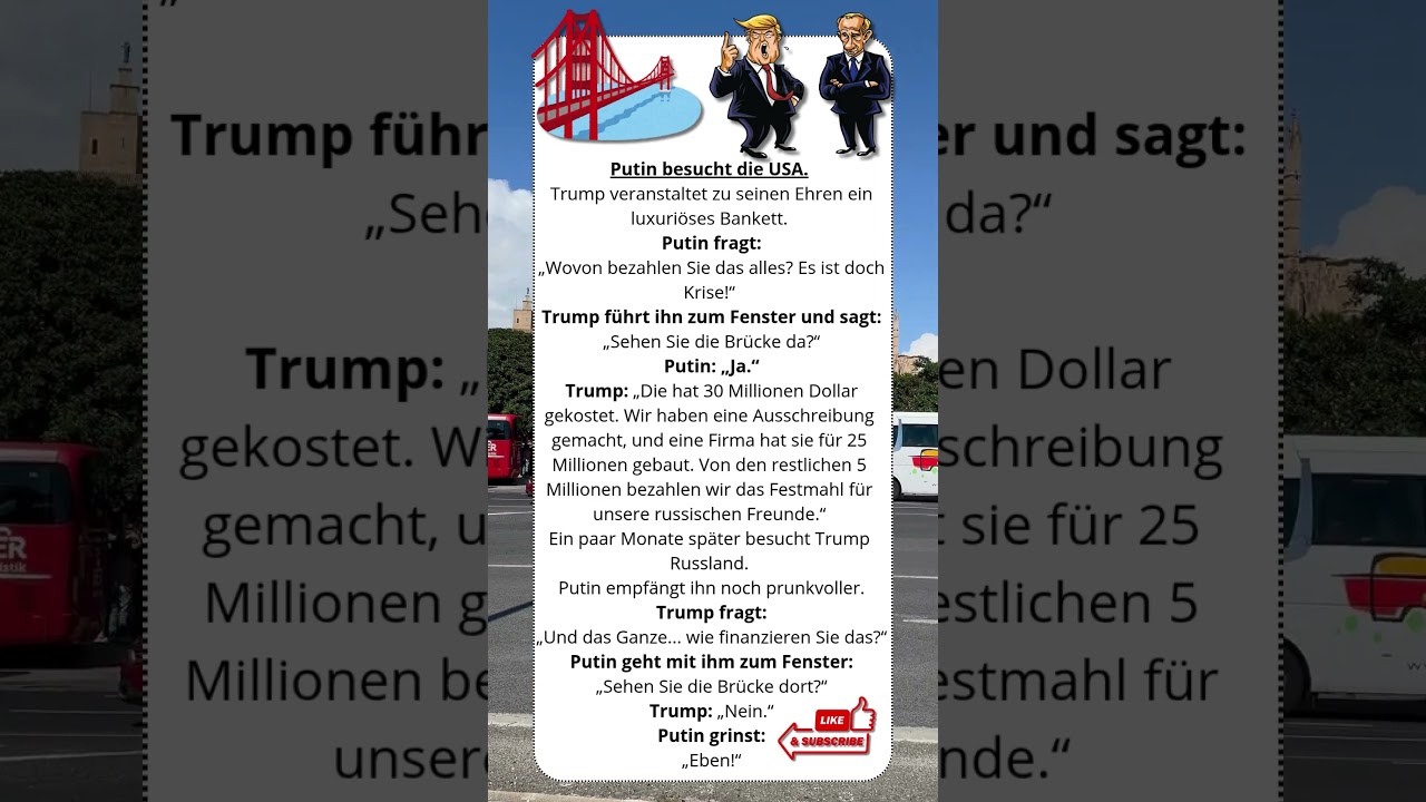 🇩🇪 Trump besucht Putin – und die Brücke ist WEG?! 🤯😂 | Russische Logik erklärt!