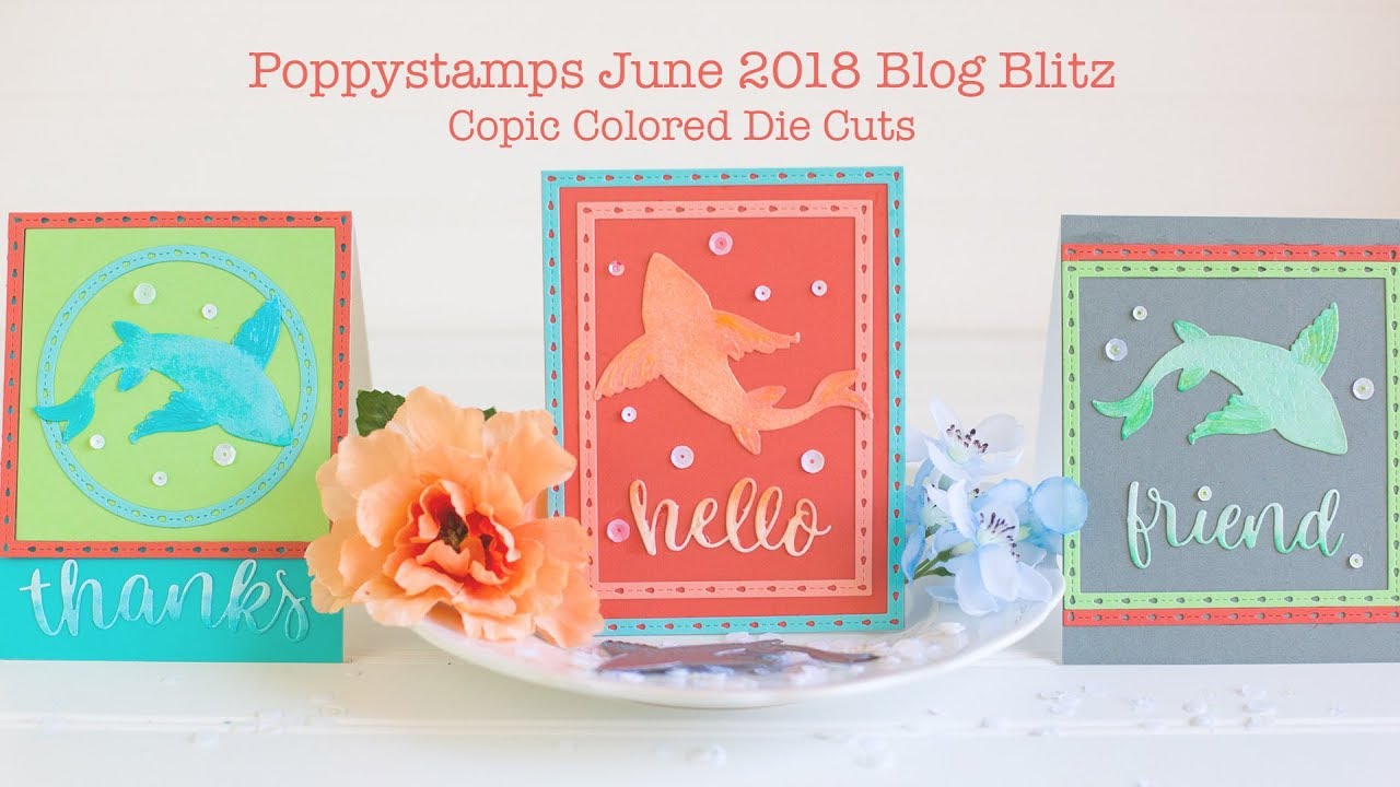 NEW Poppystamps Dies + Copic Colored Die Cuts YouTube