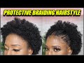 TWA Protective Braiding Hairstyle | Braiding extremely short hair | TWA Style | Natural Hair