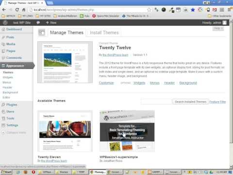 Custom Wordpress Templates and Themes, Part2, A Basic Template