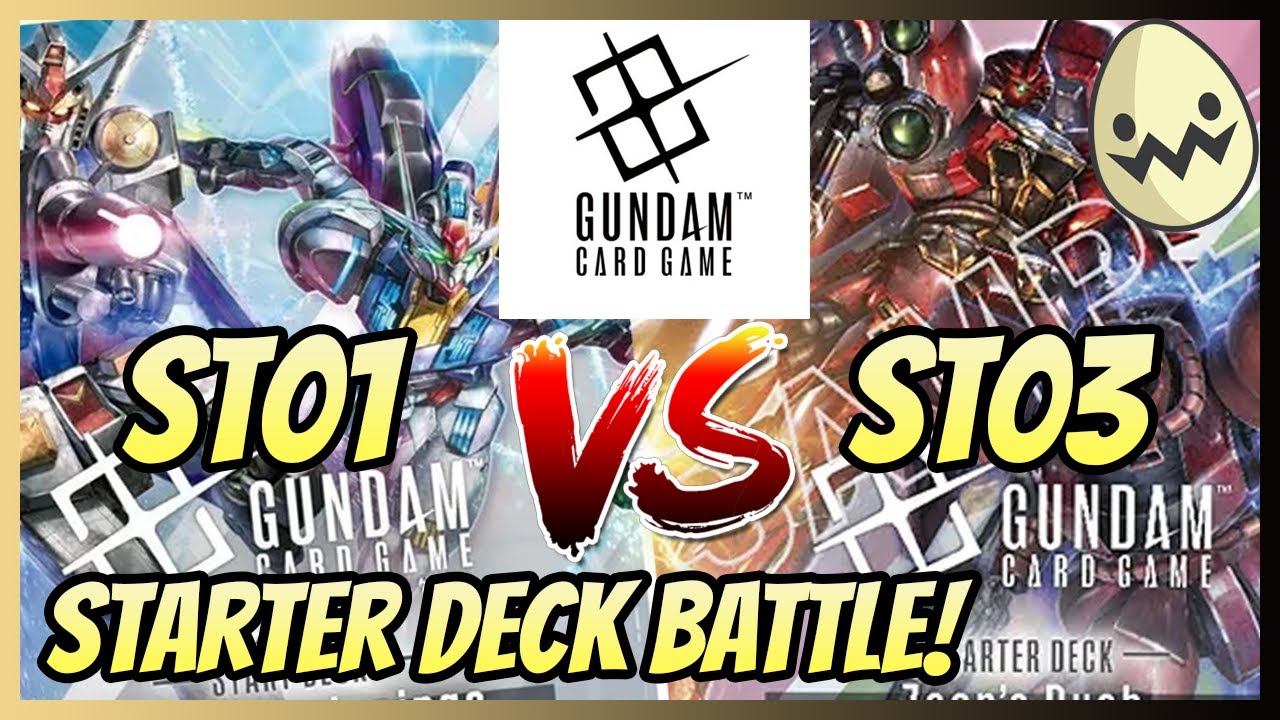 Gundam Card Game: ST01 V ST03! Starter Deck Gameplay Match!