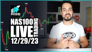 My Nas100 Live Trades Today 12-29-2023 | RISE Trading Strategy