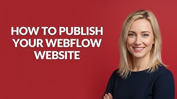 How to Publish Your Webflow Website - Julia