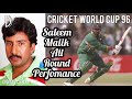 Saleem malik all round perfomance  pakistan vs new zealand  cricket world cup 96 