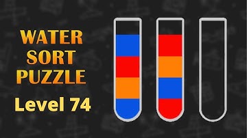 Water Sort Puzzle Level 74 solving - puzzle game for andoid and ios