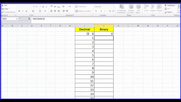 Convert Decimal to Binary by EXCEL