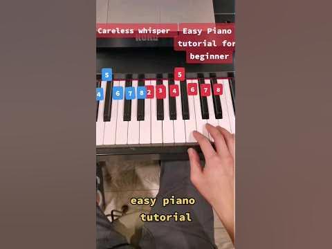 Careless whisper. easy piano tutorial for beginners. - YouTube