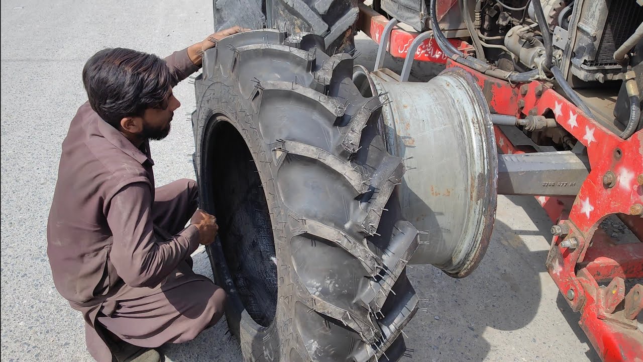 385-massey-ferguson-new-tire-install-millat-tractor-new-tyres-fitting