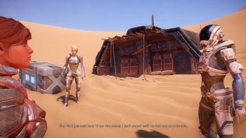 Mass Effect™ Andromeda (PS4) Sara Ryder rescues survivors of crashed shuttle on Elaaden