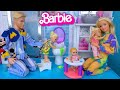 Barbie Ken Doll Family Toddler Twins Get Well Routine