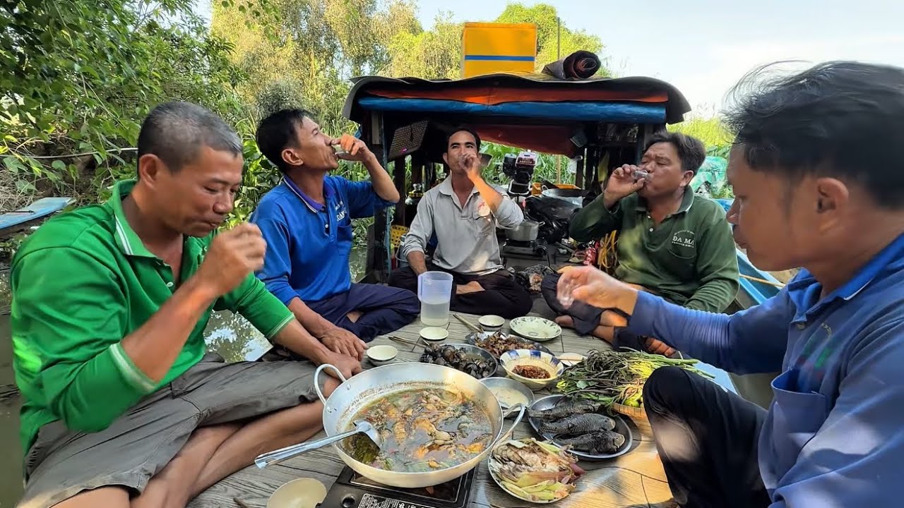 Tập 4. Rô Đồng Kho Lạc Nhúng Rau Tập Tàng Lai Rai Trên Đồng Tân Lập Long An | Mưu Sinh Miền Quê 