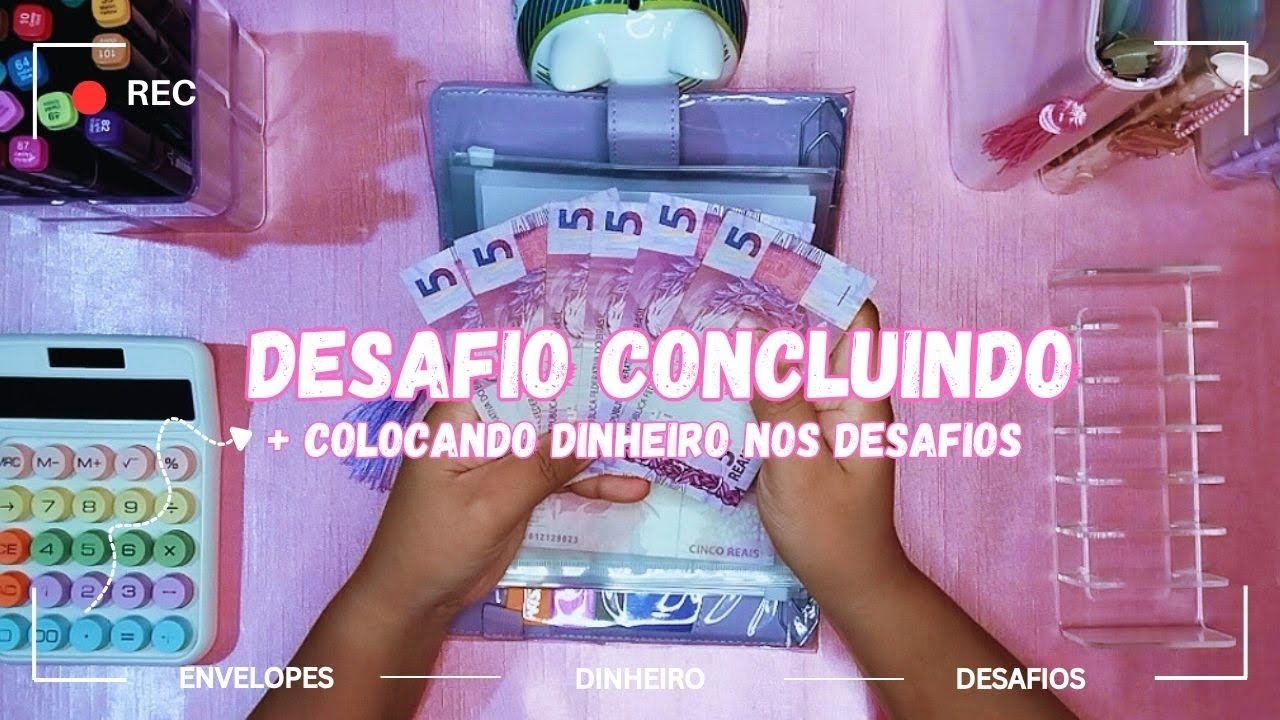 PARTE 35 | DESAFIO CONCLUÍDO + COLOCANDO DINHEIRO + BUDGET BINDER + CASH STUFFING + FICHARIO ROXO