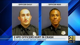 2 HPD officers hurt in crash