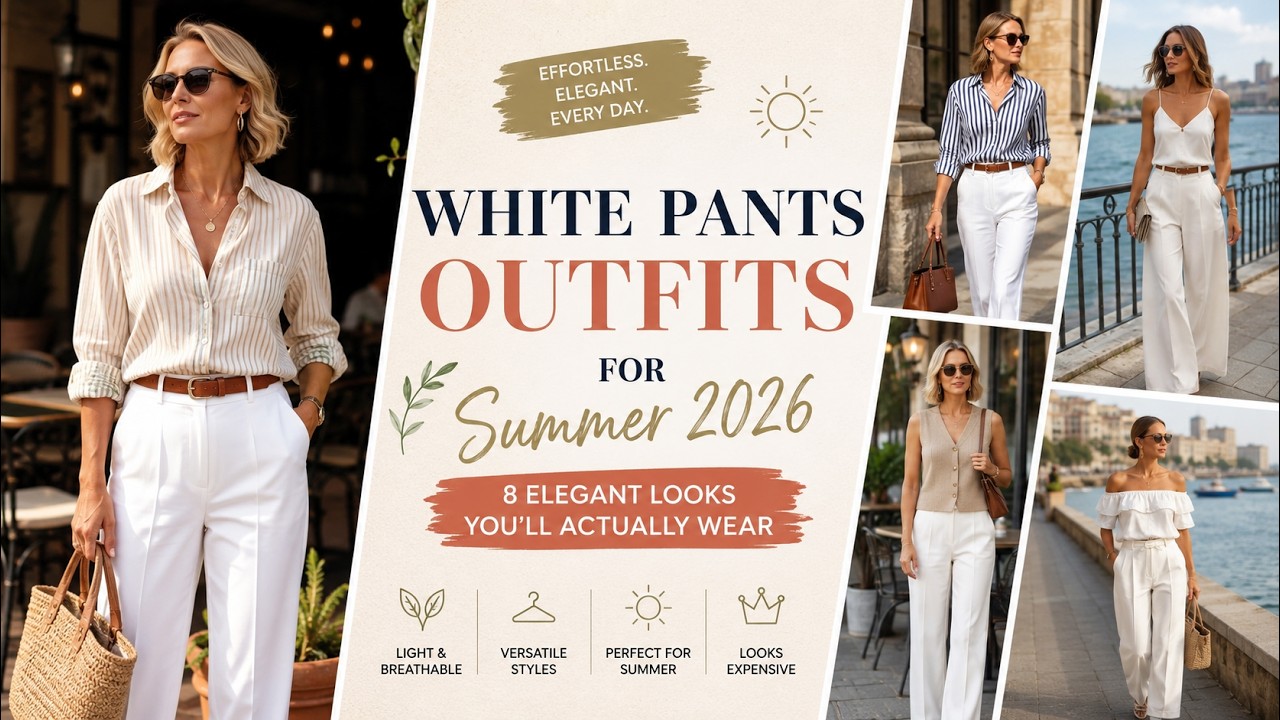White Pants Outfits for Summer 2026 ✨ Elegant Looks You