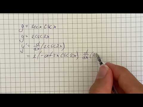 Derivatives involving sec