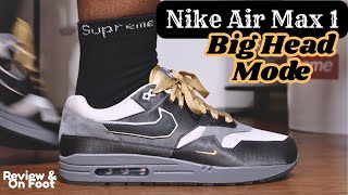 Nike Air Max 1 Dot Swoosh Big Head Mode Review & On Foot Great 90S Themed Shoe