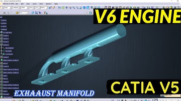 V6 Engine Design in Catia | Exhaust Manifold | Advanced Assembly  | CATIA TUTORIALS