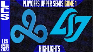 C9 vs CLG Highlights Game 1 | LCS Spring 2023 Playoffs Upper Semi-final | Cloud9 vs CLG G1