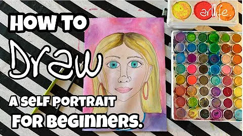 ART VIDEO: How to draw a self portrait. A drawing ...