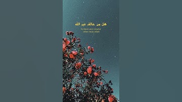 ﴿ يَا أَيُّهَا النَّاسُ اذْكُرُوا نِعْمَتَ اللَّهِ عَلَيْكُمْ ﴾ | محمد ايوب - سورة "فاطر" ﴿ ٣ ﴾