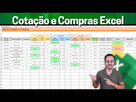 Como fazer Planilha Controle e Gestão de Compras, Cotação e Análise Preço no Excel