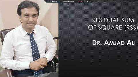 Residual Sum of Square (RSS); Chapter 3: Book, C. Brooks